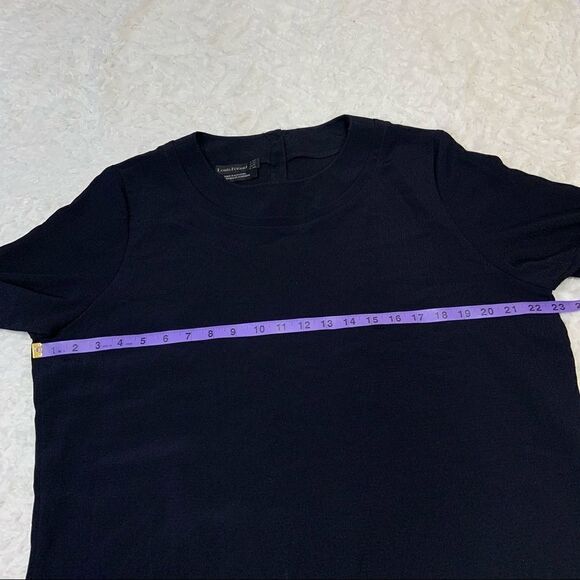 Louis Feraud Blouse Navy Blue - Picture 7 of 8